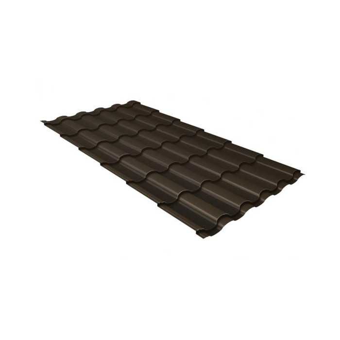 Металлочерепица Grand Line Kredo 0,5 Rooftop Matte RR 32 Темно-коричневый