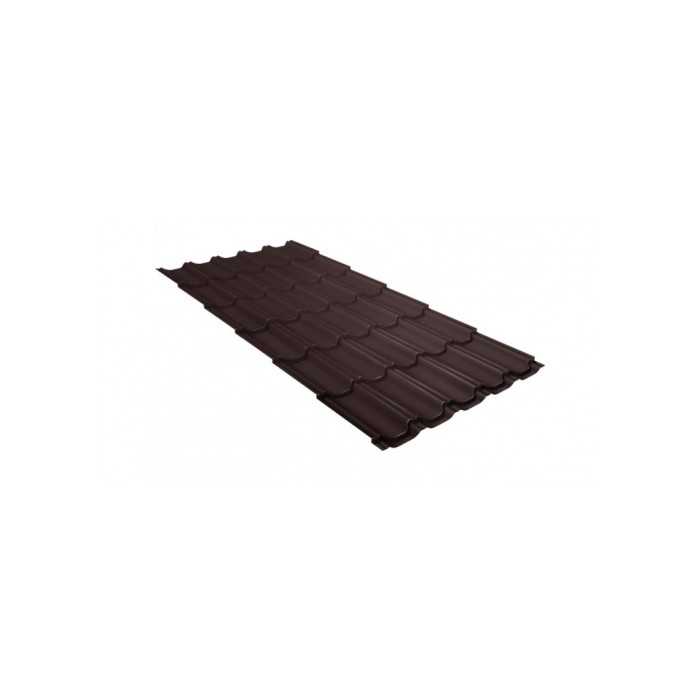 Металлочерепица Grand Line Kvinta plus 0,5 Rooftop Matte RAL 8017 Шоколад - фото 1