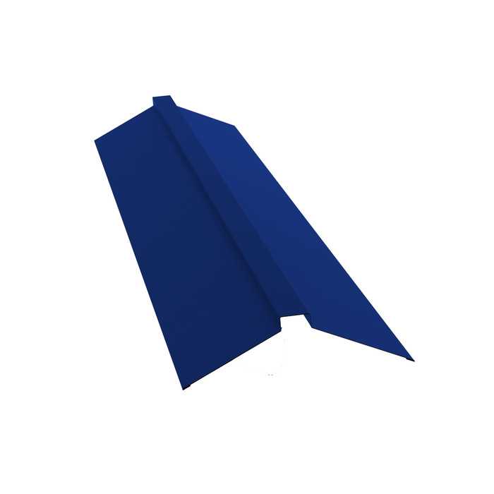 Планка конька плоского Grand Line 115х30х115 0,45 Полиэстер RAL 5002 ультрамариново-синий