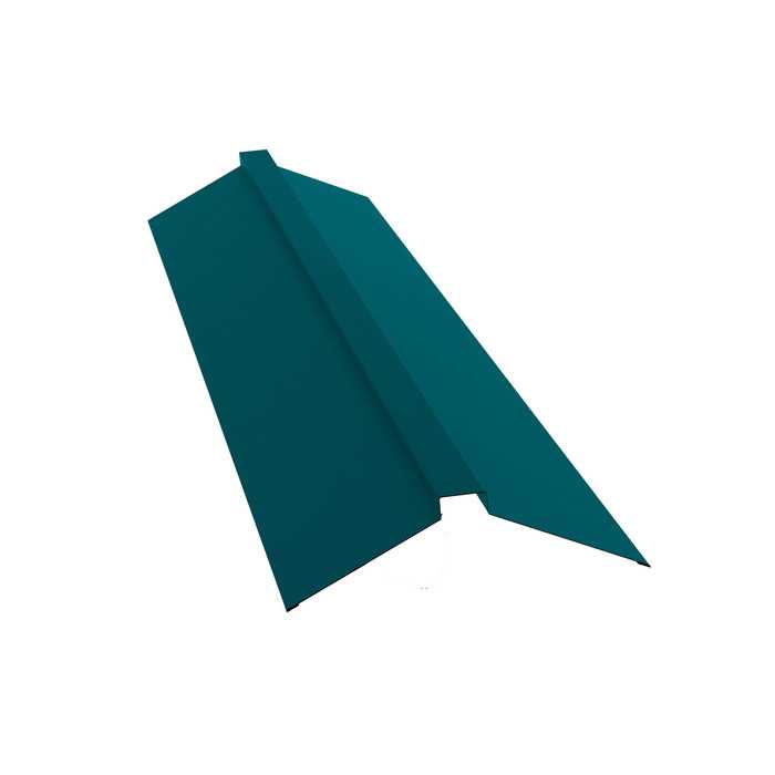 Планка конька плоского Grand Line 115х30х115 0,45 Полиэстер RAL 5021 водная синь