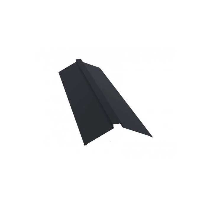 Планка конька плоского Grand Line 115х30х115 0,5 Velur RAL 7016 антрацитово-серый