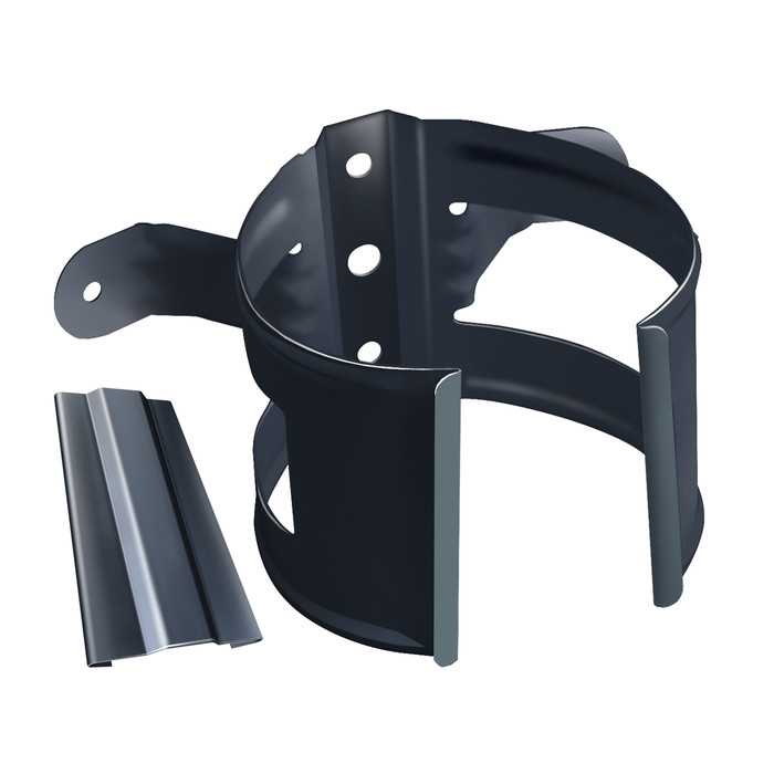 Кронштейн трубы на дерево 90мм RAL 7024 мокрый асфальт