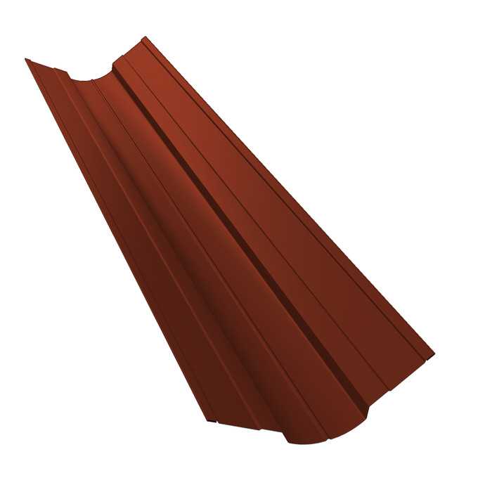 Планка ендовы верхней фигурной 70x70 0,5 GreenCoat Pural BT RR 29 красный (RAL 3009 оксидно-красный)