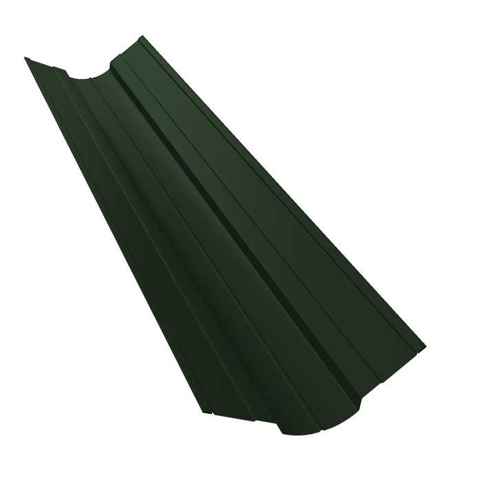 Планка ендовы верхней фигурной 70x70 0,5 GreenCoat Pural BT RR 11 темно-зеленый (RAL 6020 хромовая зелень)