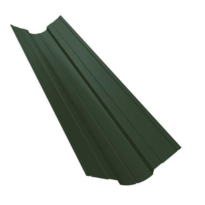 Планка ендовы верхней фигурной 70x70 0,5 Velur RAL 6020 хромовая зелень