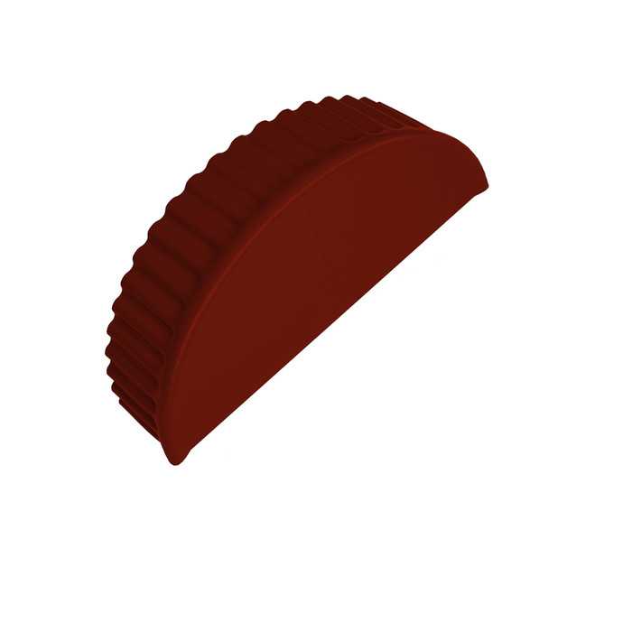 Заглушка малая торцевая PE RAL 3009 оксидно-красный