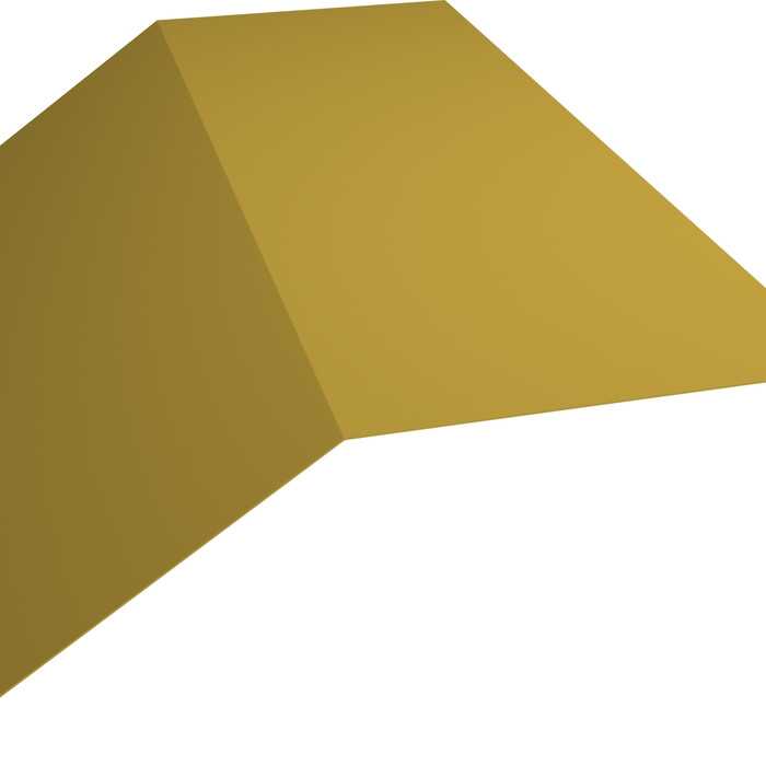 Планка конька плоского 190х190 0,45 PE с пленкой RAL 1018 цинково-желтый