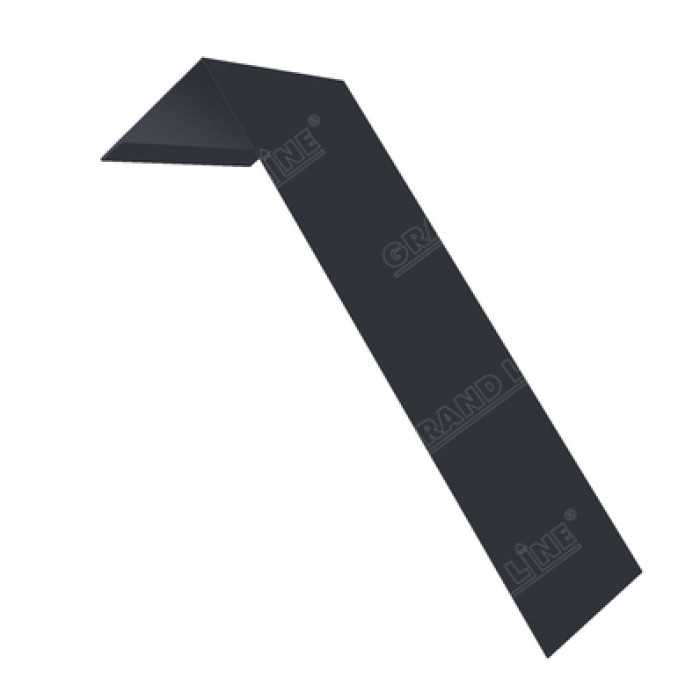 Планка лобовая/околооконная простая 190х50 0,5 Atlas с пленкой RAL 7024 мокрый асфальт