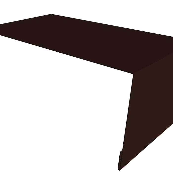 Планка мансардная 0,5 Quarzit lite с пленкой RAL 8017 шоколад