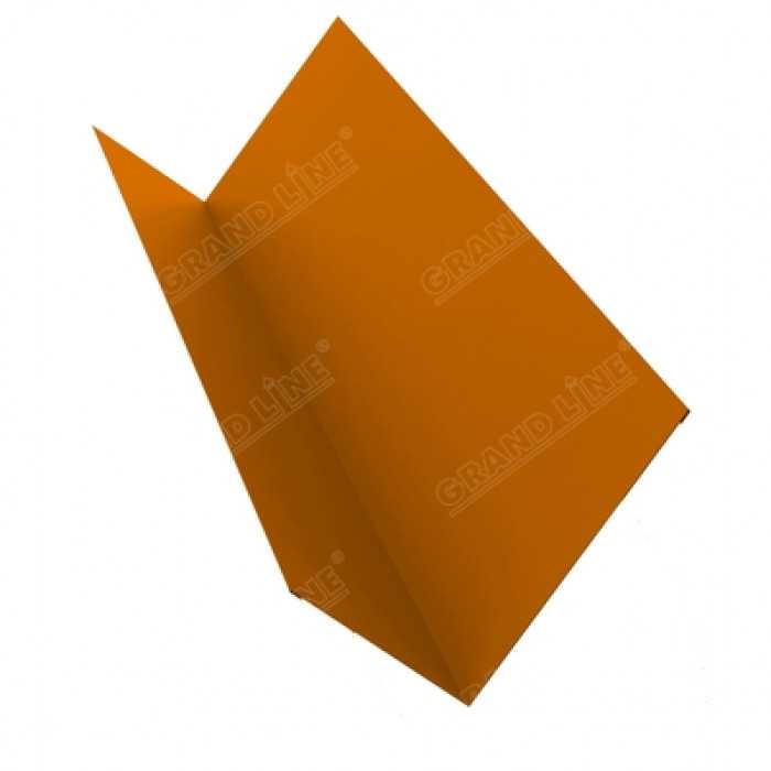 Планка примыкания 150х250 0,45 PE с пленкой RAL 2004 оранжевый