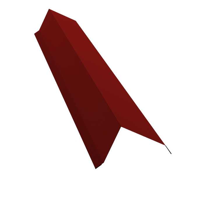 Планка торцевая 80х100 0,5 Satin с пленкой RAL 3011 коричнево-красный