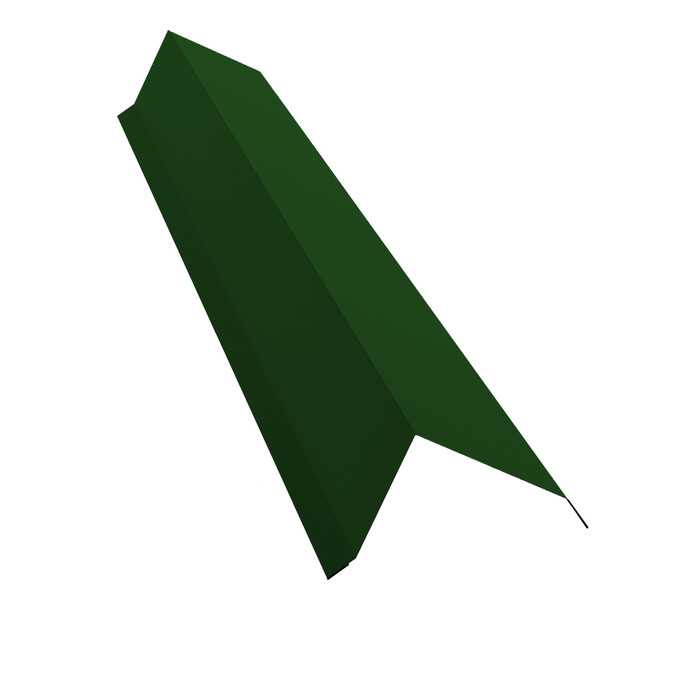 Планка торцевая 80х100 0,45 PE с пленкой RAL 6002 лиственно-зеленый