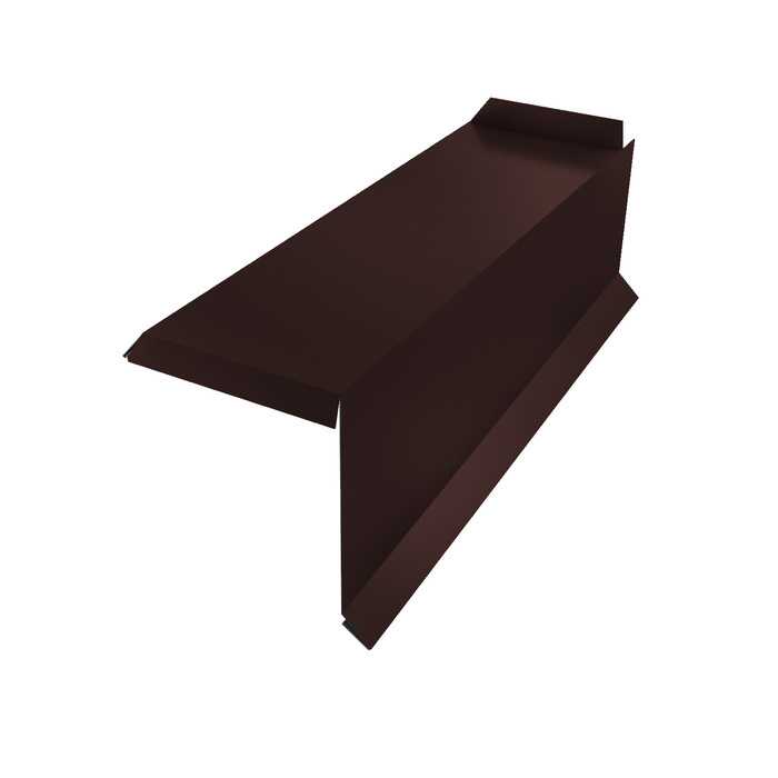 Планка торцевая сегментная 20мм Правая 0,5 GreenCoat Pural BT, matt RR 887 шоколадно-коричневый (RAL 8017 шоколад)