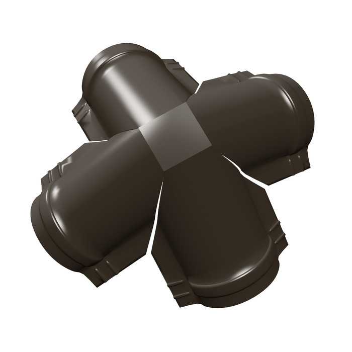 Четверник конька полукруглого Quarzit с пленкой RR 32 темно-коричневый