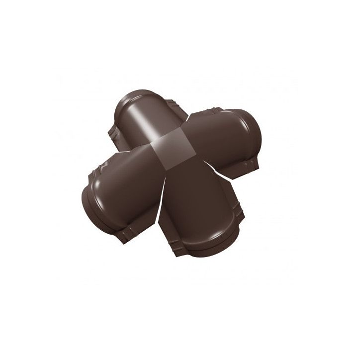 Четверник конька полукруглого GreenСoat Pural с пленкой RR 887 шоколадно-коричневый (RAL 8017 шоколад)