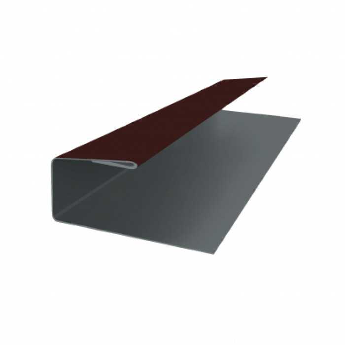 J-Профиль 12мм 0,5 GreenCoat Pural BT, matt RR 32 темно-коричневый (RAL 8019 серо-коричневый)