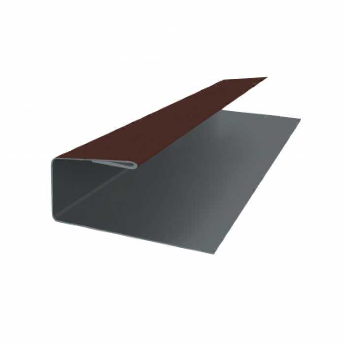 J-Профиль 12мм 0,5 GreenCoat Pural BT, matt RR 887 шоколадно-коричневый (RAL 8017 шоколад)