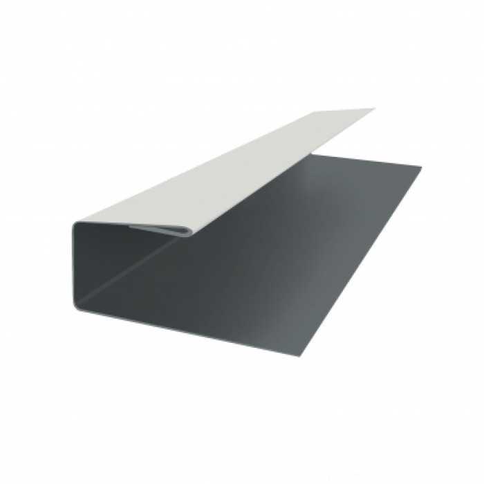 J-Профиль 18мм 0,5 Satin с пленкой RAL 9003 сигнальный белый